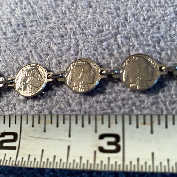 Silver Towne coin (nickel) bracelet. - Picture 4 of 9